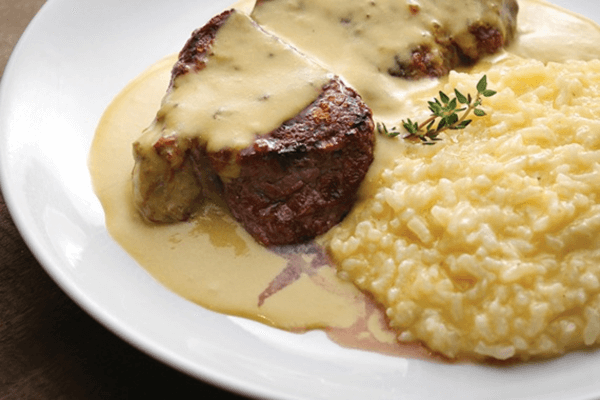 Filé Mignon com Arroz Cremoso