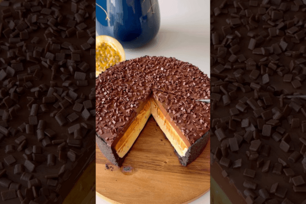 Torta de Maracujá com Chocolate